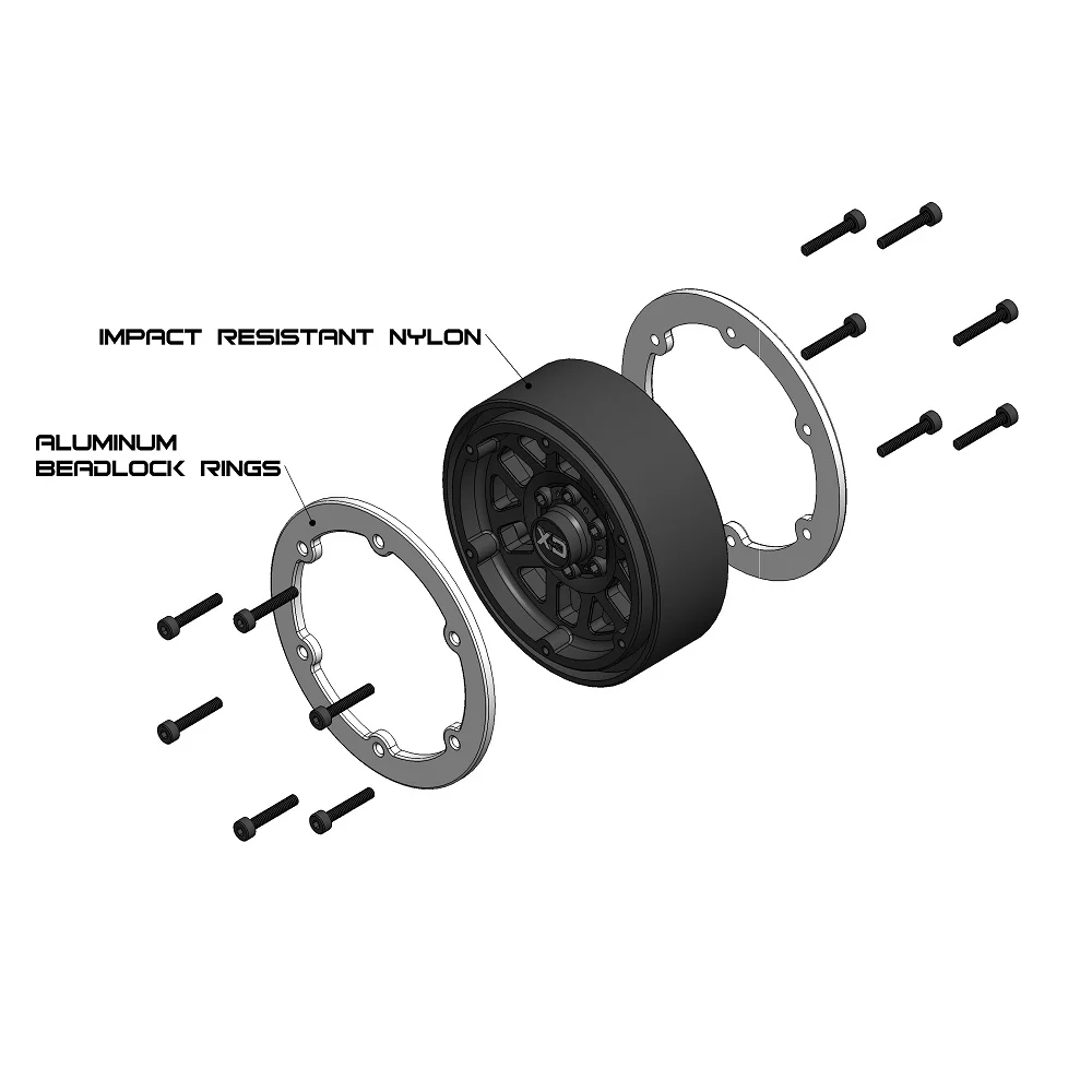 Incision 1.9 KMC KM233 Hex Molded Beadlock - Image 4