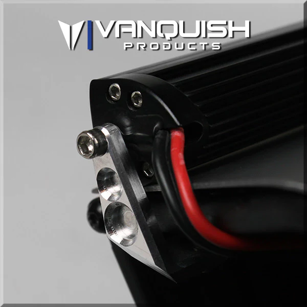 Vaterra Twin Hammer Front Bumper LED Mount Clear Anodized - Image 4