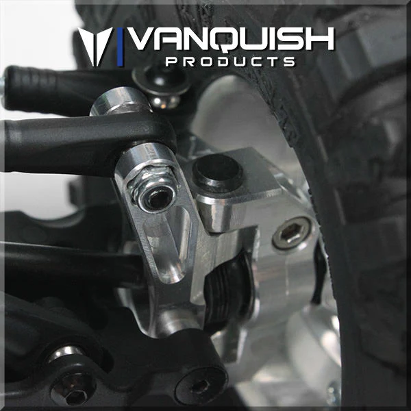Vaterra Twin Hammers Front 15 Degree Caster Block Set Clear Anodized - Image 3